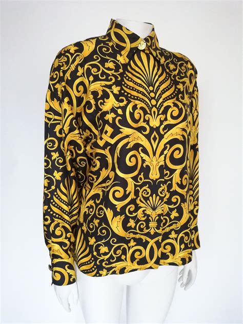 versace satin blouse|Versace blouse vintage.